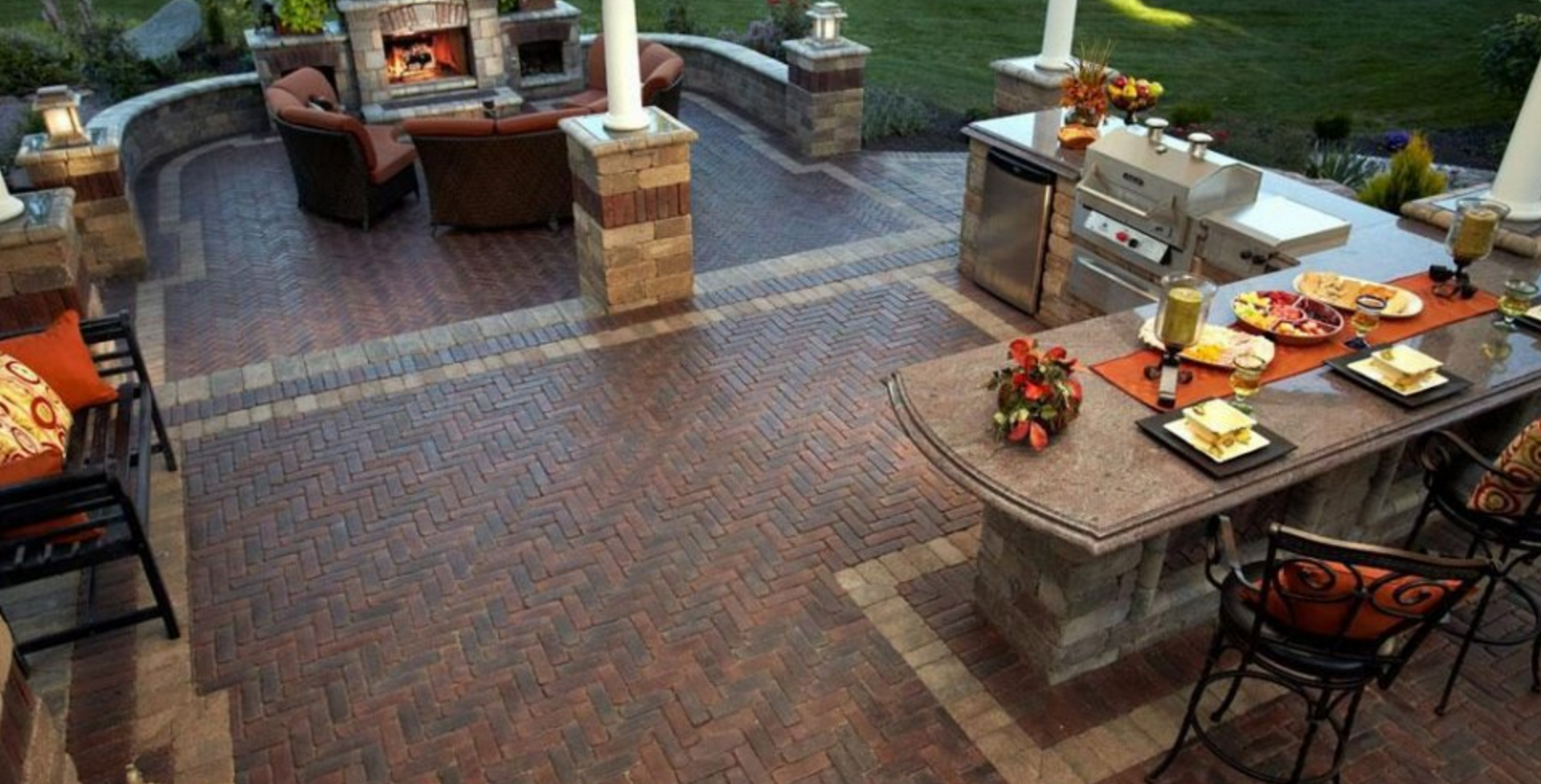 Landscaping ideas for NY and NJ: Outdoor fireplaces, outdoor kitchens