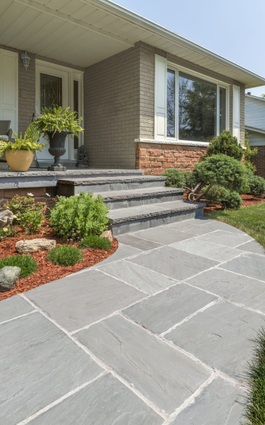 Natural Stone: Limestone or Sandstone for Your Spring Lake Heights, NJ, Front Walkway