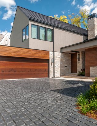 Modern Home with Authentic Unilock Interlocking Paver Driveway