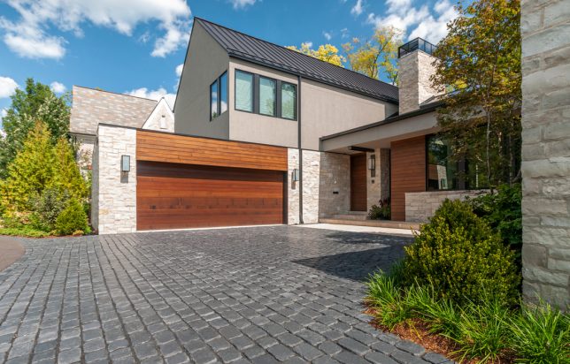 Modern Home with Authentic Unilock Interlocking Paver Driveway