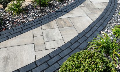 Paver walkway with Bristol Valley Fossil