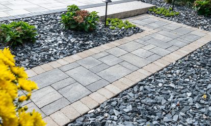 Westport paver walkway in Granite