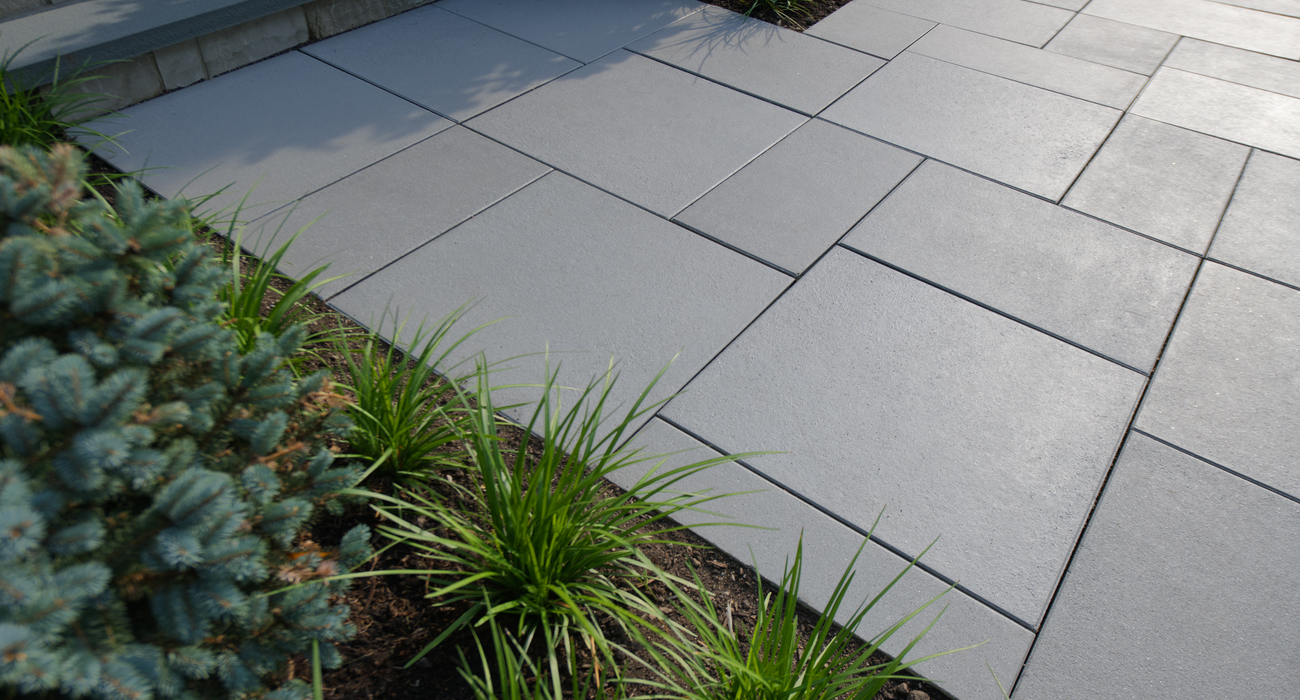Close up paver patio