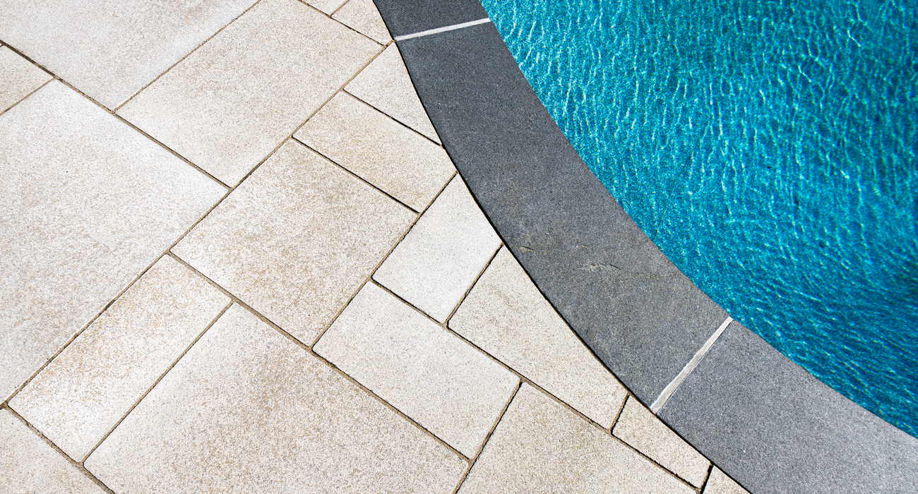 Large paver patio with swimming pool inspiration