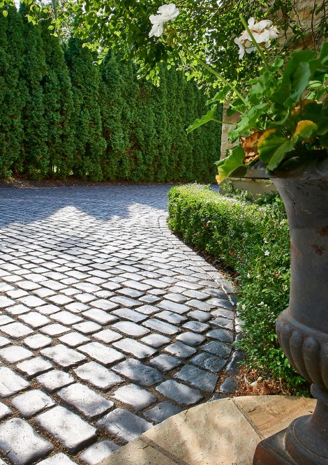 Close up of Interlocking Unilock Pavers