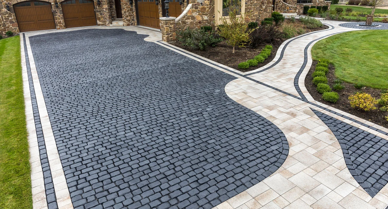 Paver driveway and front walkway inspiration