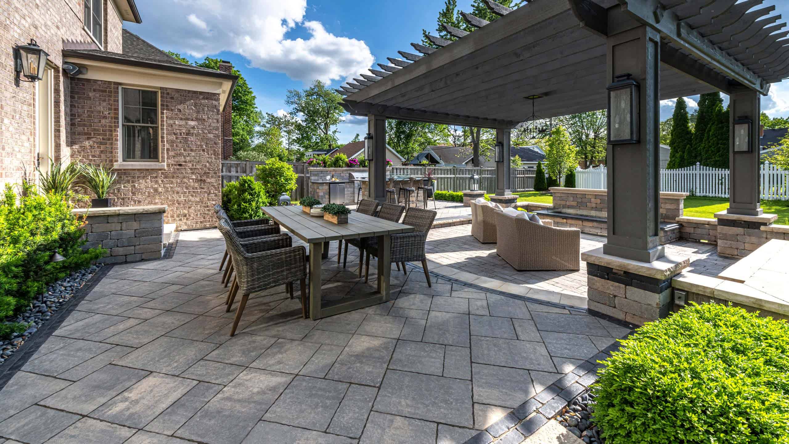 Casual Elegance Project with Beautiful Patio Unilock