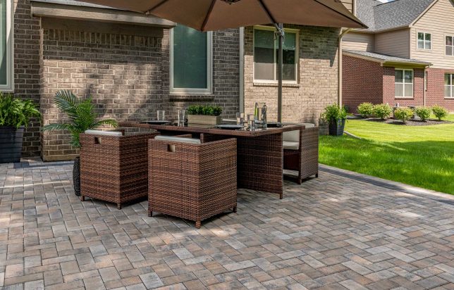 Holland Premier patio with a table and chairs