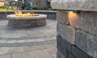 Brussels Dimensional fire pit in Sierra