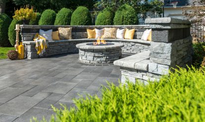 Firepit with Unilock products