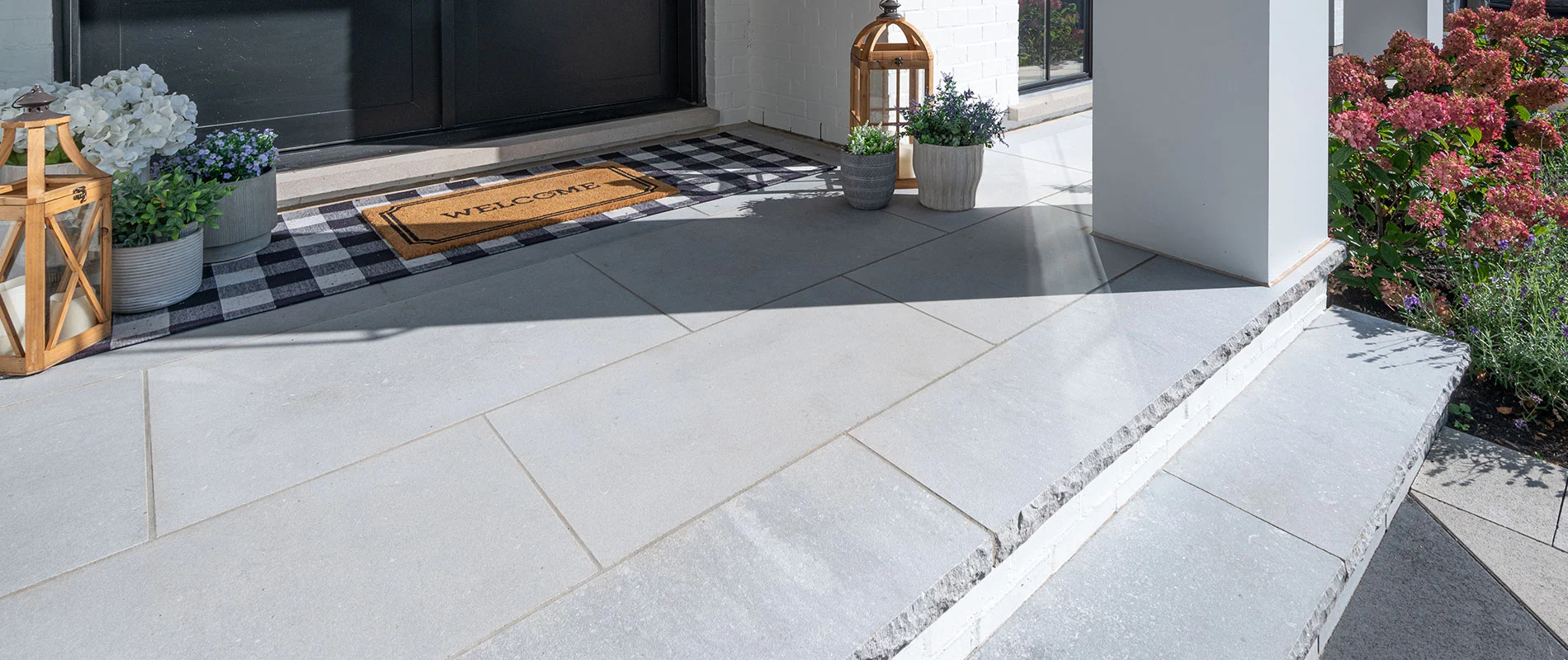 Natural Stone front entrance with step units