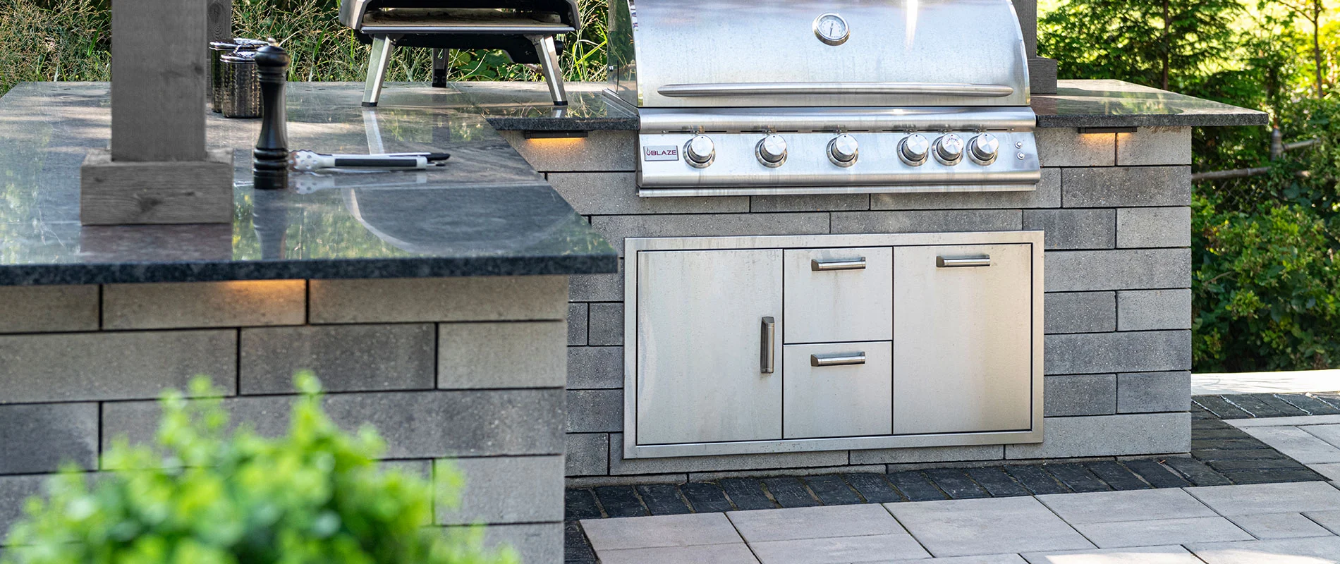 Outdoor kitchen and grill