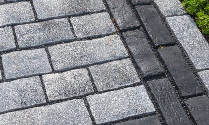 Permeable paver closeup shot