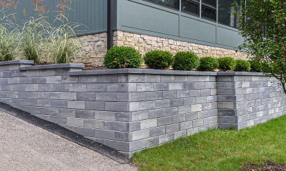 Retaining wall hardscaping