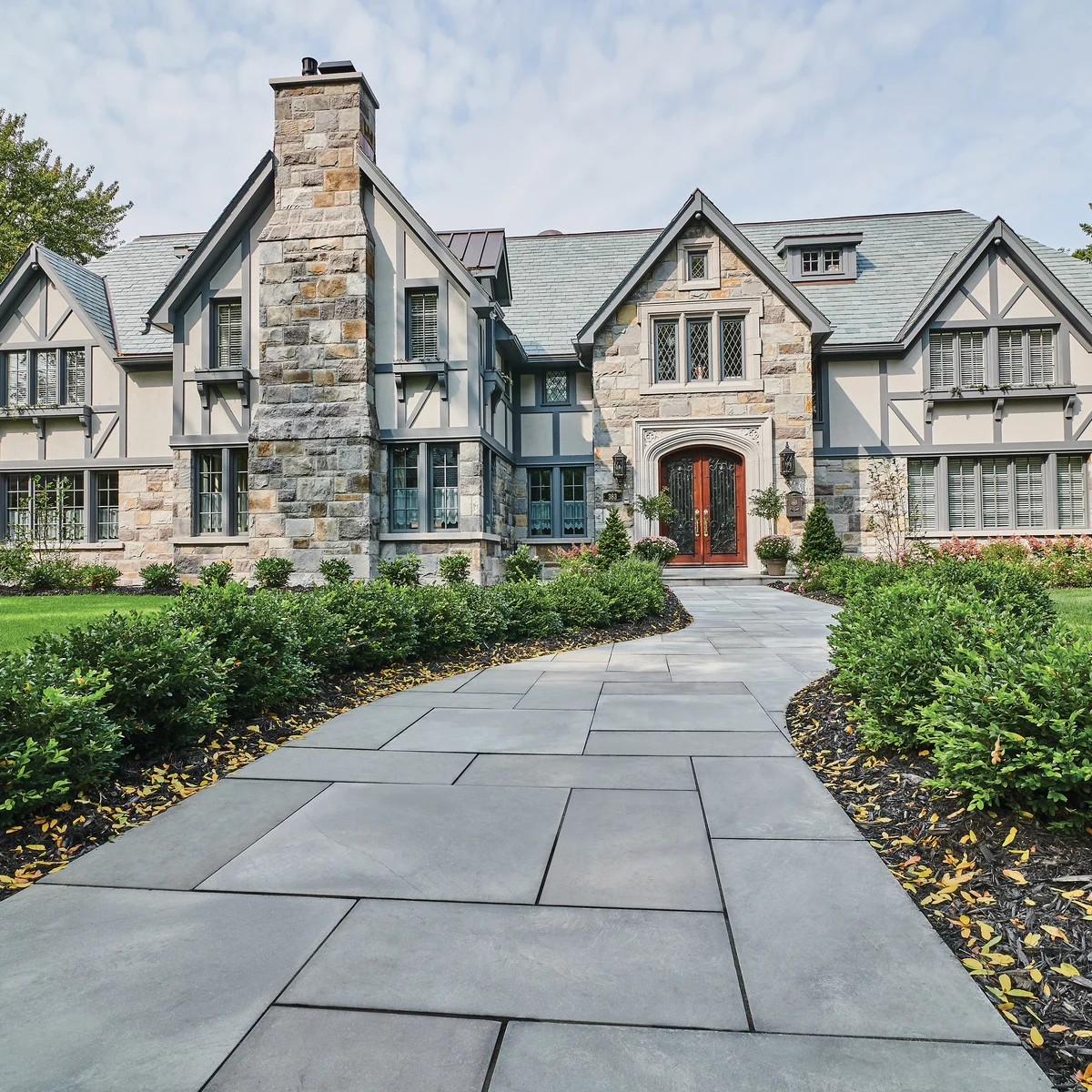 Natural Stone front entrance walkway