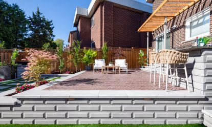 Raised paver patio in Kansas City, MO